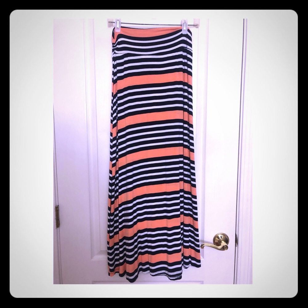 Striped Maxi Skirt